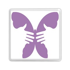 Colorful Butterfly Hand Purple Animals Memory Card Reader (square) 