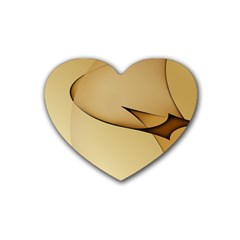 Edge Gold Wave Heart Coaster (4 Pack) 