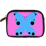 Pink Blue Butterfly Animals Fly Digital Camera Cases Front