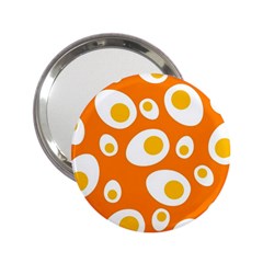Orange Circle Egg 2 25  Handbag Mirrors by Alisyart