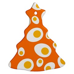 Orange Circle Egg Christmas Tree Ornament (two Sides) by Alisyart