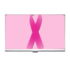 Pink Breast Cancer Symptoms Sign Business Card Holders