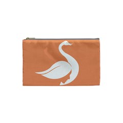 Swan Girl Face Hair Face Orange White Cosmetic Bag (small)  by Alisyart