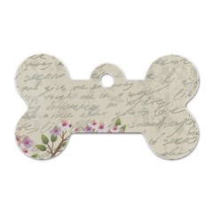Cherry Blossom Dog Tag Bone (one Side) by Valentinaart