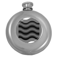 Two Layers Consisting Of Curves With Identical Inclination Patterns Round Hip Flask (5 Oz)