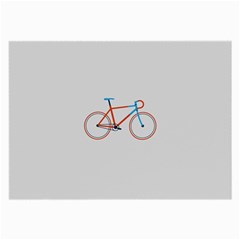 Bicycle Sports Drawing Minimalism Large Glasses Cloth (2-side) by Simbadda