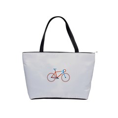 Bicycle Sports Drawing Minimalism Shoulder Handbags by Simbadda