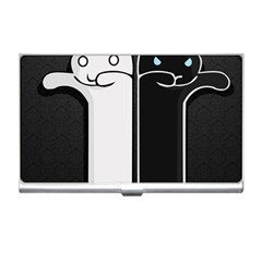 Texture Cats Black White Business Card Holders by Simbadda
