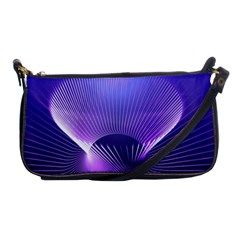 Abstract Fractal 3d Purple Artistic Pattern Line Shoulder Clutch Bags by Simbadda