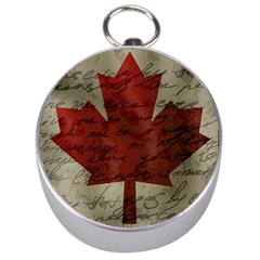 Canada Flag Silver Compasses by Valentinaart
