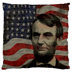 Lincoln Day  Large Flano Cushion Case (two Sides) by Valentinaart
