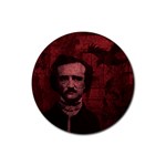 Edgar Allan Poe  Rubber Round Coaster (4 pack)  Front