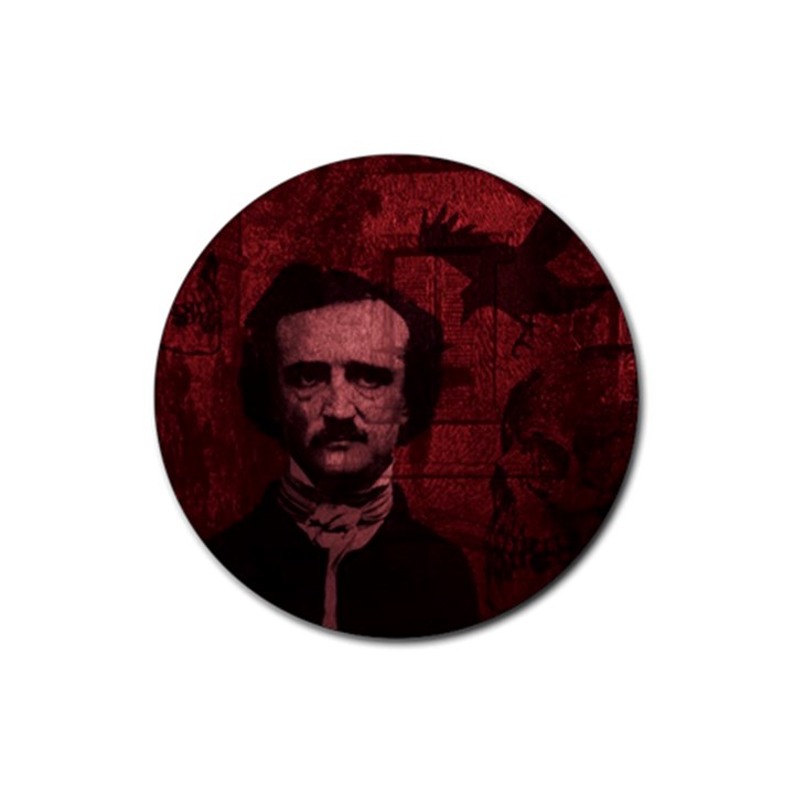 Edgar Allan Poe  Rubber Round Coaster (4 pack) 