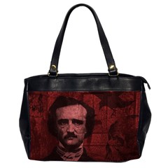 Edgar Allan Poe  Office Handbags (2 Sides)  by Valentinaart