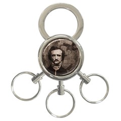 Edgar Allan Poe  3-ring Key Chains by Valentinaart