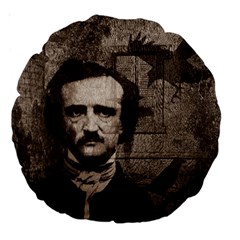 Edgar Allan Poe  Large 18  Premium Round Cushions by Valentinaart