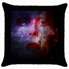 David Bowie  Throw Pillow Case (black) by Valentinaart