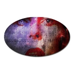David Bowie  Oval Magnet by Valentinaart