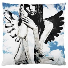 Angel Large Cushion Case (two Sides) by Valentinaart