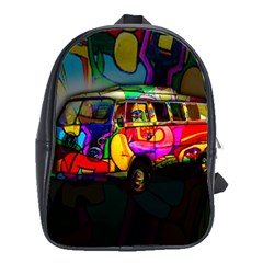 Hippie Van  School Bags(large)  by Valentinaart