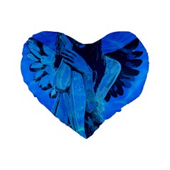 Underwater Angel Standard 16  Premium Flano Heart Shape Cushions by Valentinaart