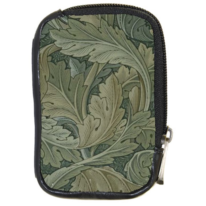 Vintage Background Green Leaves Compact Camera Cases