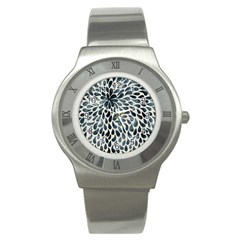 Abstract Flower Petals Floral Stainless Steel Watch by Simbadda
