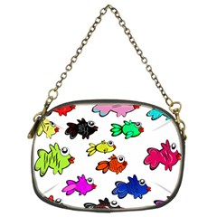 Fishes Marine Life Swimming Water Chain Purses (two Sides) 
