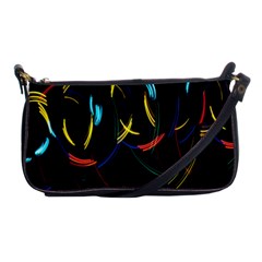 Yellow Blue Red Arcs Light Shoulder Clutch Bags by Alisyart