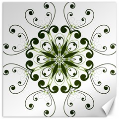 Frame Flourish Flower Green Star Canvas 12  X 12  