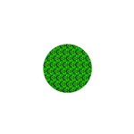 Green Abstract Art Circles Swirls Stars 1  Mini Magnets