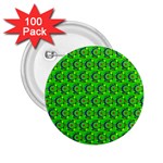 Green Abstract Art Circles Swirls Stars 2.25  Buttons (100 pack) 