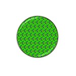 Green Abstract Art Circles Swirls Stars Hat Clip Ball Marker