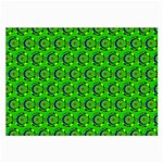 Green Abstract Art Circles Swirls Stars Large Glasses Cloth (2-Side)