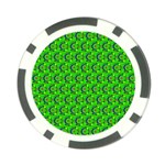 Green Abstract Art Circles Swirls Stars Poker Chip Card Guard