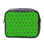 Green Abstract Art Circles Swirls Stars Mini Toiletries Bag 2-Side