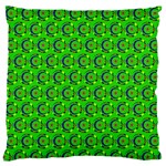 Green Abstract Art Circles Swirls Stars Standard Flano Cushion Case (One Side)