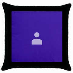 Man Grey Purple Sign Throw Pillow Case (black) by Alisyart