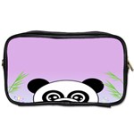 Panda Happy Birthday Pink Face Smile Animals Flower Purple Green Toiletries Bags 2-Side Front