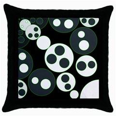 Origami Leaf Sea Dragon Circle Line Green Grey Black Throw Pillow Case (black) by Alisyart