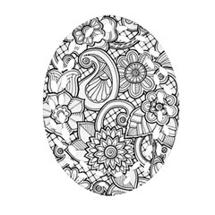 These Flowers Need Colour! Ornament (oval Filigree) by Simbadda