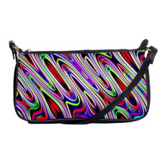 Multi Color Wave Abstract Pattern Shoulder Clutch Bags