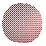 Pattern Red White Background Large 18  Premium Round Cushions