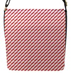Pattern Red White Background Flap Messenger Bag (S)