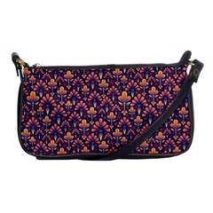 Abstract Background Floral Pattern Shoulder Clutch Bags