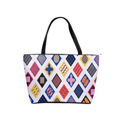 Plaid Triangle Sign Color Rainbow Shoulder Handbags by Alisyart