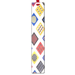 Plaid Triangle Sign Color Rainbow Large Book Marks by Alisyart