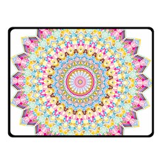 Kaleidoscope Star Love Flower Color Rainbow Double Sided Fleece Blanket (small)  by Alisyart
