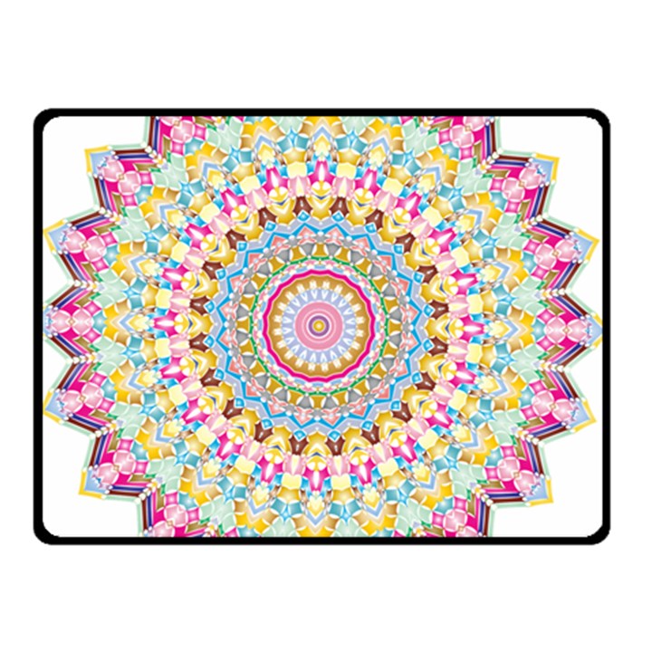 Kaleidoscope Star Love Flower Color Rainbow Double Sided Fleece Blanket (Small) 