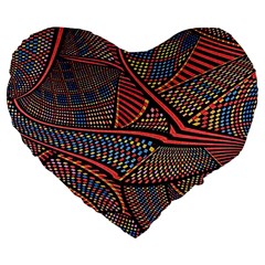 Random Inspiration Large 19  Premium Heart Shape Cushions by Alisyart
